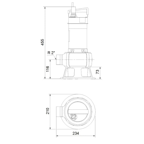 Grundfos Uniflift inox pompe vide cave AP50B50081V - 1x230V - câble 10 m
