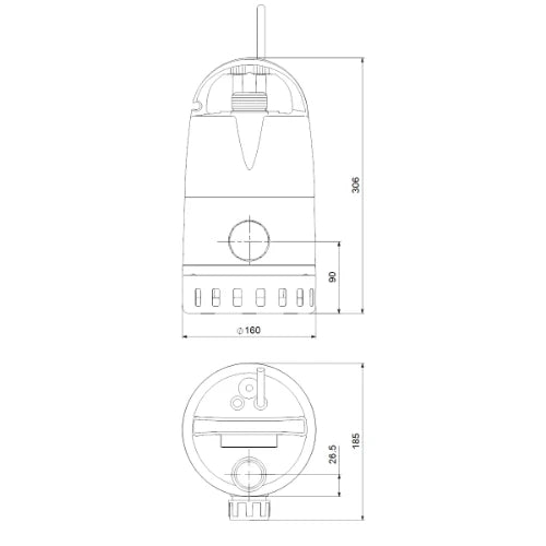 Grundfos Unilift pompe vide cave CC7 - M1 - 1x230V - câble 10 m - SCH