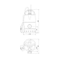 Grundfos Unilift pompe vide-cave dans Multibox - 1x230V - avec interrupteur à flotteur - tuyau pompiers 15 m