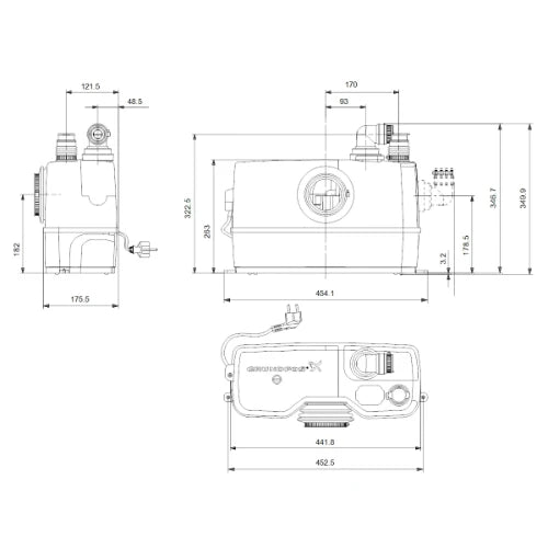 Grundfos Sololift 2 broyeur WC-1 - blanc - pour toilet