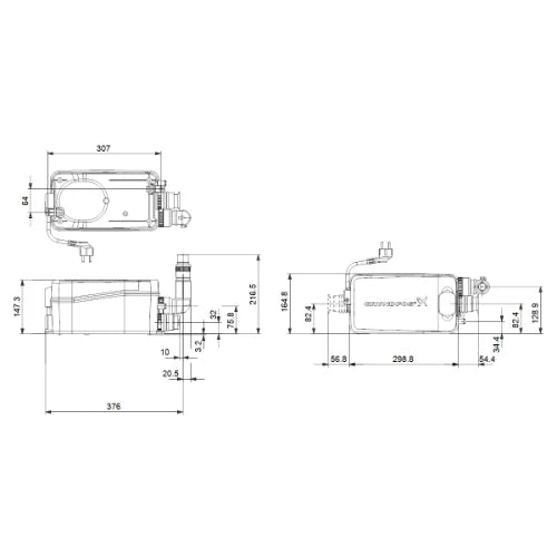 Grundfos Sololift 2 broyeur D-2 - blanc - pour eau grise