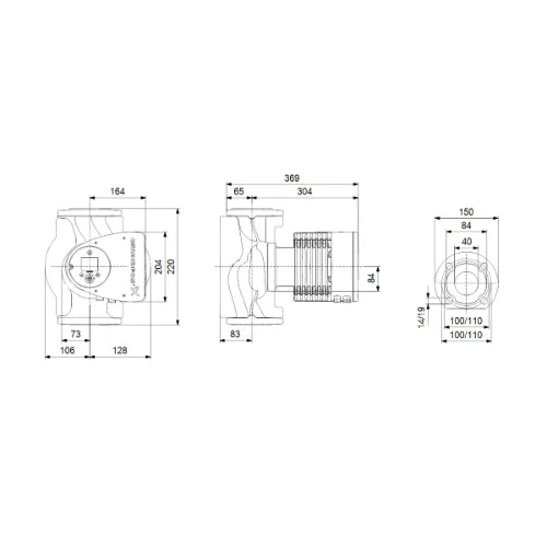 Grundfos Magna 3 circulateur 40-80F 40 - 1x230V - 220 - PN6/10 - pour chauffage et refroidissement