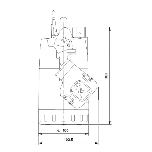 Grundfos Unilift pompe vide-cave CC7 - A1 - 1x230V - câble 10 m