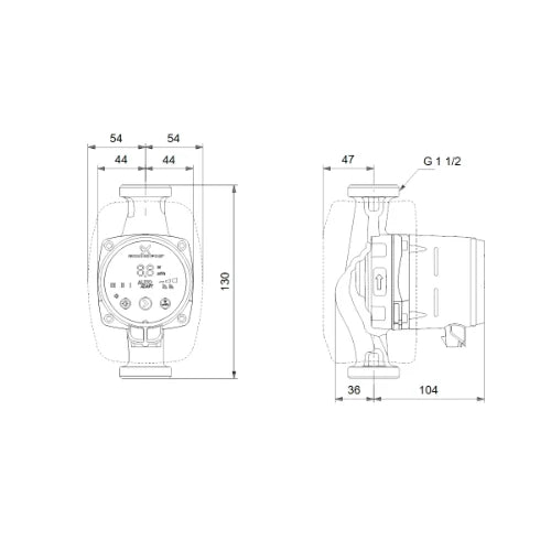 Grundfos Alpha 2 circulateur 25-60 - 1x230V - label A - 130 mm - auto-adapt - avec coque d'isolation
