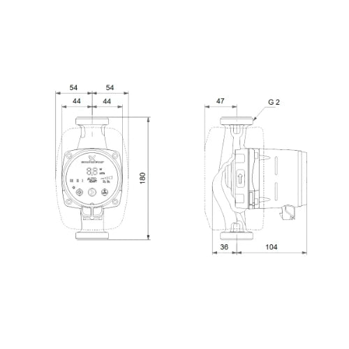 Grundfos Alpha 2 circulateur 32-60 - 1x230V - label A - 180 mm - auto-adapt - avec coque d'isolation