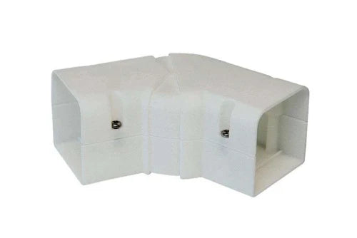 SpeediDuct 70x65  coude plat ajustable 70 mm blanc