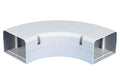 SpeediDuct 105x75 coude plat 90° long - 105 mm blanc