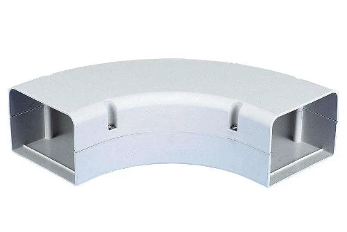 SpeediDuct 105x75 coude plat 90° long - 105 mm blanc