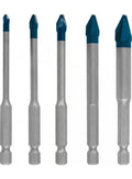 Bosch HEX-9 set de 5 pièces set HardCeramic forets pour carrelage 4 - 10 mm - prix par set