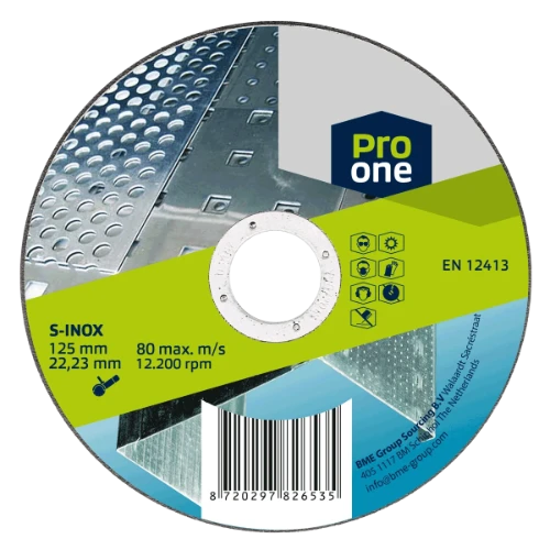 ProOne disque à tronçonner pour métaux S-Inox pour metalen - 115 mm x 22,23 mm (boite de 10pcs)