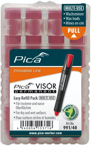 Pica Visor permanent recharges - rouge - prix par set de 4 pièces