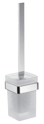 Emco Loft porte-brosse wc - verre de cristal satiné - chromé