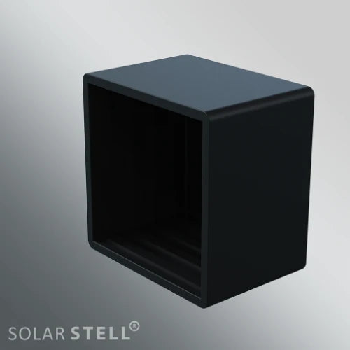 BluBase Classic pièce de fin pour rail de montage 40 x 40 mm - noir (boite 100pcs) - prix par pièce