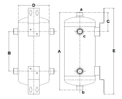 Thermador Skai réservoir tampon 50 l - modèle mural - 2x2 raccordements 5/4