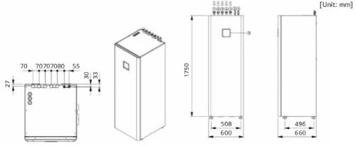 LG Therma V R32 Split IWT pompe à chaleur unité intérieure avec boiler intégré 200 l - 4-6kW