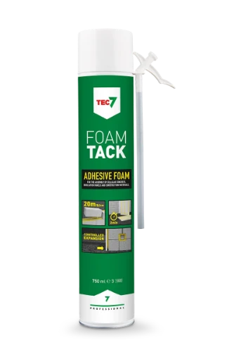 Novatech TEC7 FoamTack - mousse adhésive toutes saisons - aérosol 750 ml