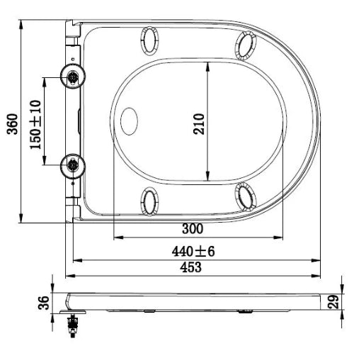 Procasa Mezzo siège avec softclose + quick release - blanc