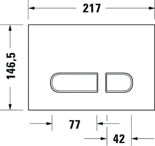 Duravit durasystem plaque de commande a1 p. wc, mat.synth. blanc