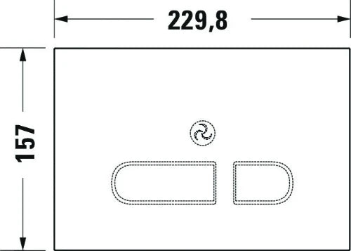 Duravit DuraSystem plaque de commande A2 v. WC, blanc verre