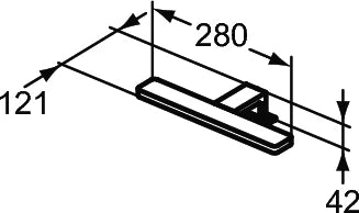 IDEAL STANDARD Accessoires Eclairage PRT 280 LED 230V 5,5W 6000K  Chrome