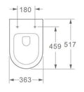 Procasa Brio wc suspendu PACK (wc suspendu + siège) 360 x 520 mm - sans bride - softclose - quick release - blanc