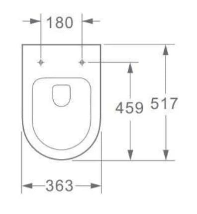 Procasa Brio wc suspendu PACK (wc suspendu + siège) 360 x 520 mm - sans bride - softclose - quick release - noir mat