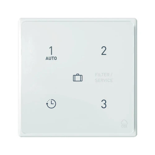 Ubiflux Vigor RF détecteur CO² avec régulateur 5 positions et indication filtre/faute avec une connection 230V