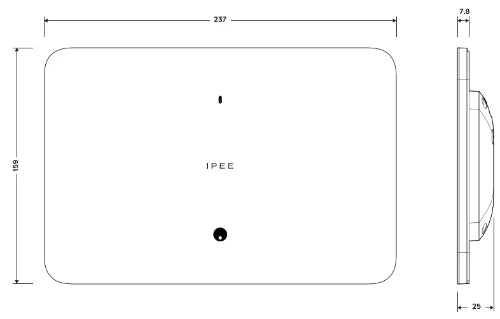Ipee Buddy plaque de commande - verre blanc