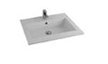 Procasa Quadra table vasque marbre de synthèse avec 1 vasque 600 x 500 mm - blanc mat