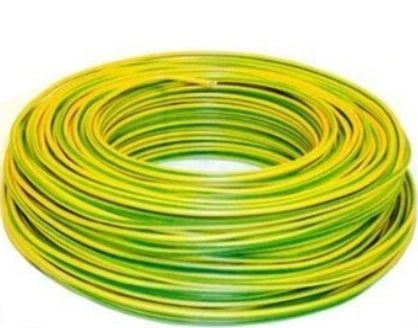 DC fil de terre 6 mm2 (longueur rouleau 100 m) - jaune/vert - prix par rouleau - CCA classe