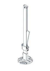 Radson console sur pied universelle - RAL 9016 blanc signalisation