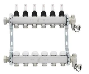 COLLECTEUR RADSON 4 circuits avec debitmetre et purgeur manuel