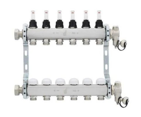 COLLECTEUR RADSON 6 circuits avec debitmetre et purgeur manuel