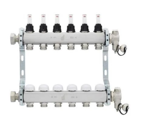 COLLECTEUR RADSON 7 circuits avec debitmetre et purgeur manuel