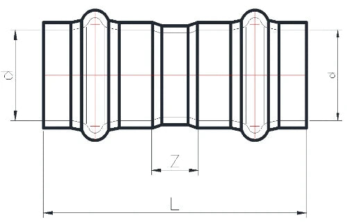 ProOne Carboline acier zingué manchon FF 18 x 18 mm (profil M/V)