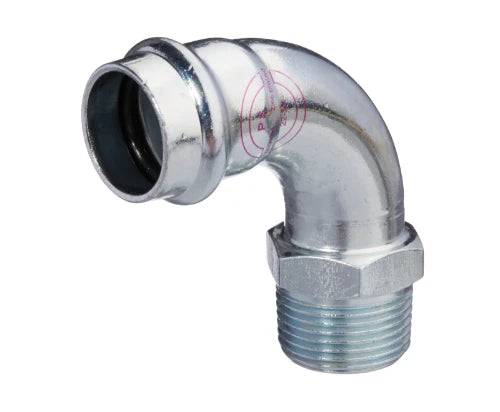 ProOne Carboline acier zingué coude de transition 90° MF 22 x 3/4 M (profil M/V)
