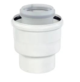 Ubbink Rolux concentrique PP/acier réduction MF 60/100 x 80/125 mm - blanc