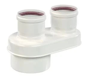 Ubbink Rolux Alu adaptateur 80/125 - 80/80 mm - blanc