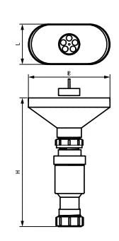 Walraven McAlpine entonnoir siphon 60 x 40 mm