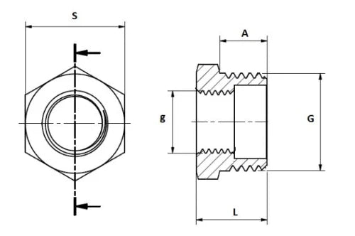 ProOne Brassline laiton reduction MF 3/8 x 1/4 (sachet 10pcs) - prix par pièce - uniquement pour l'eau