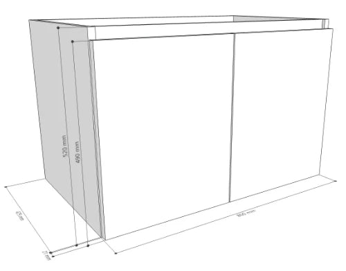 Procasa Kivu sous-meuble avec 2 portes sans poignées 800 x 475 x 520 mm - blanc