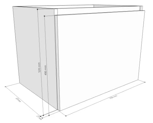 Procasa Kivu sous-meuble avec 1 tiroir sans poignées 700 x 475 x 520 mm - smoked oak