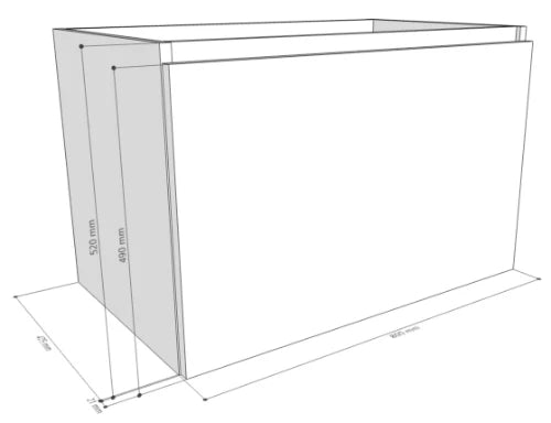 Procasa Kivu sous-meuble avec 1 tiroir sans poignées 800 x 475 x 520 mm - blanc