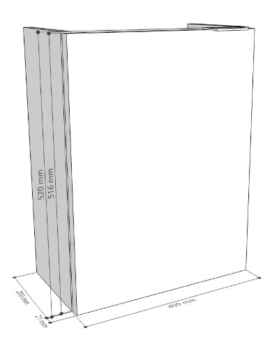 Procasa Thiny sous-meuble avec 1 porte gauche 400 x 220 x 520 mm - blanc