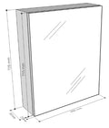 Procasa Kivu armoire de toilette sans éclairage avec 1 porte gauche 600 x 720 x 160 mm - smoked oak - exclusif combibox