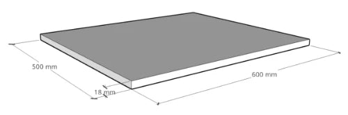 Procasa Kivu plan vasque laminat 600 x 500 x 18 mm - raven oak