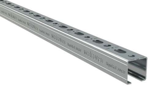 Walraven BIS RapidRail rail de montage 30 x 15 mm (longueur 2m) - zingué - prix par mètre