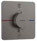 Hansgrohe Showerselect Comfort Q robinet thermostatique encastré pour 2 fonctions - noir chromé brossé