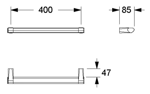 Normbau Cavere Poignée de maintien 7453040, Cavere® Blanc satiné 092