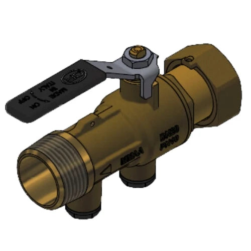 SGA robinet d'arrêt EA clapet anti-retour et vanne de service double (Belgaqua) 4/4 x 4/4
